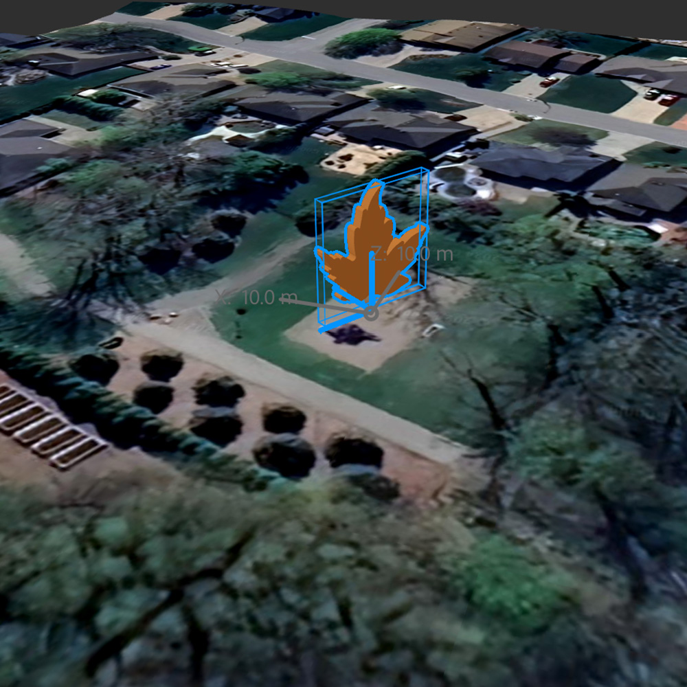 This was an additional test on what it was like to use the geolocation anchor type to see how a geospatial ar scene would work. This is the walking trails located in my neighbourhood (LaSalle, ON) that links to other neighbourhoods.